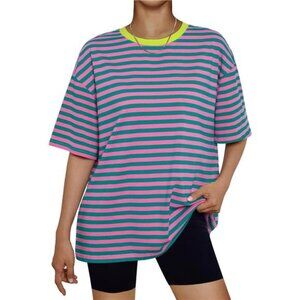 Womens Oversized Summer T Shirts Sepinkgreen